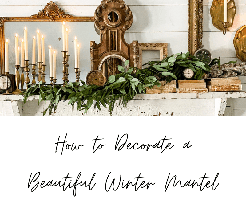 How to Make Beautiful After Christmas Winter Mantel Decor