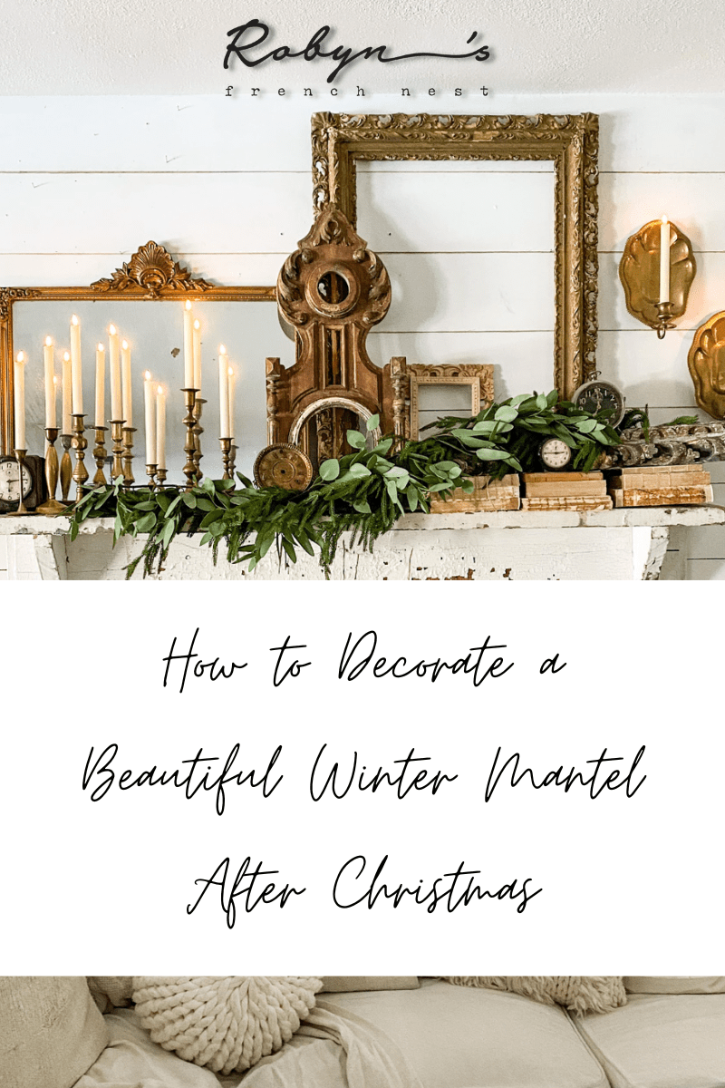 How to Make Beautiful After Christmas Winter Mantel Decor
