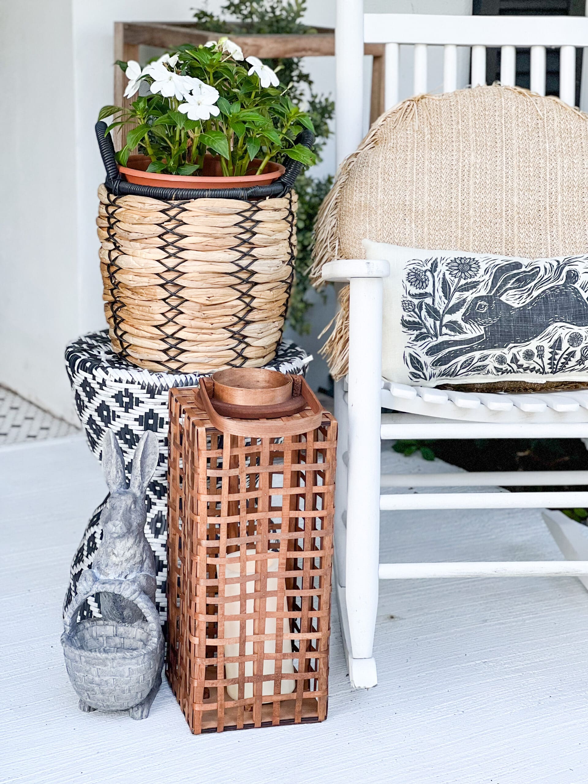 How to Paint Flower Pots for the Porch - Amy Sadler Designs