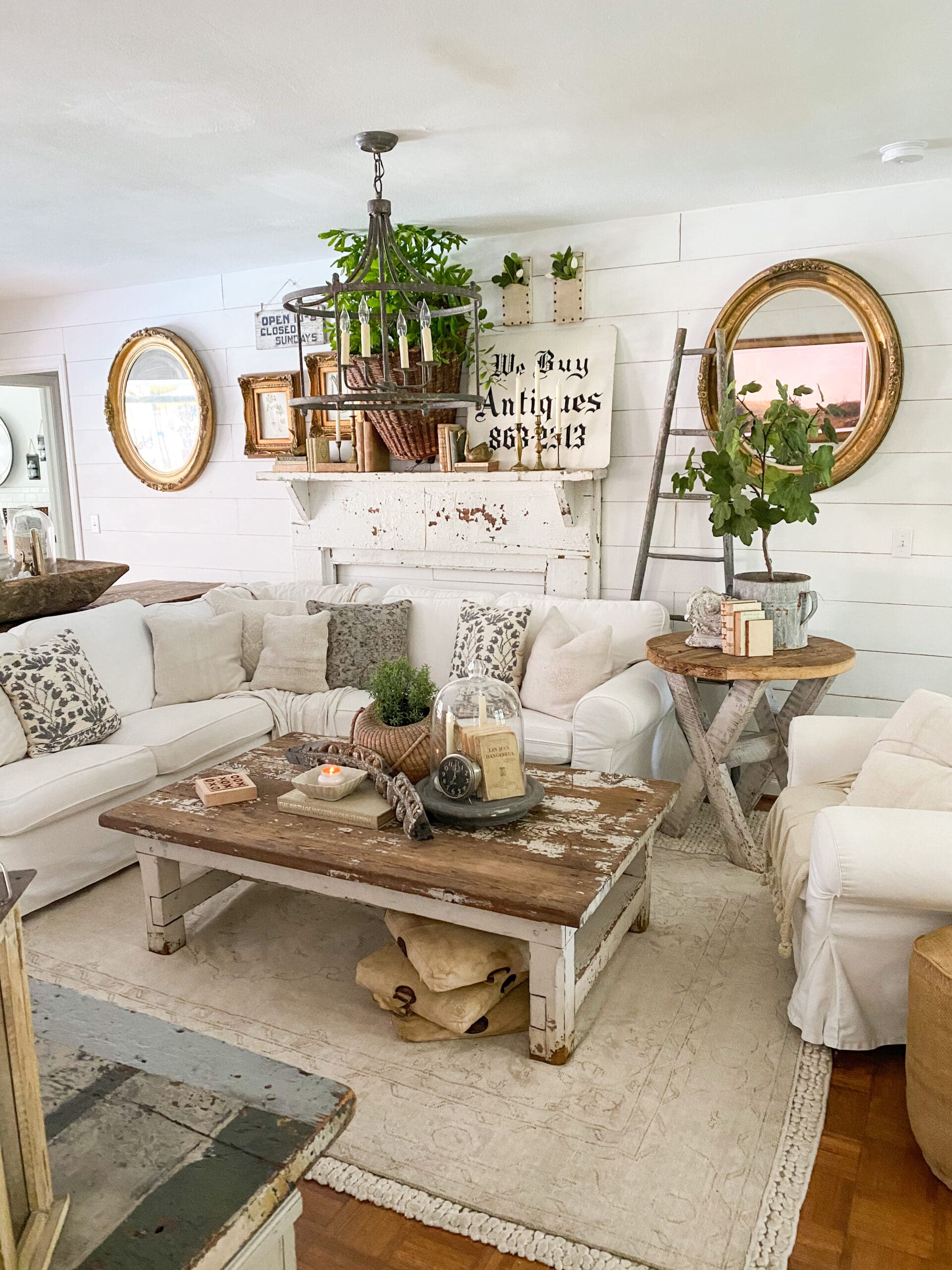 How to Decorate for Spring with Vintage Finds: Home Tour Part 1 ...