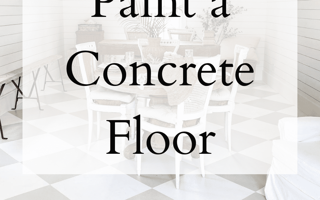 How to Paint Concrete Floors with a Beautiful Checkerboard Pattern