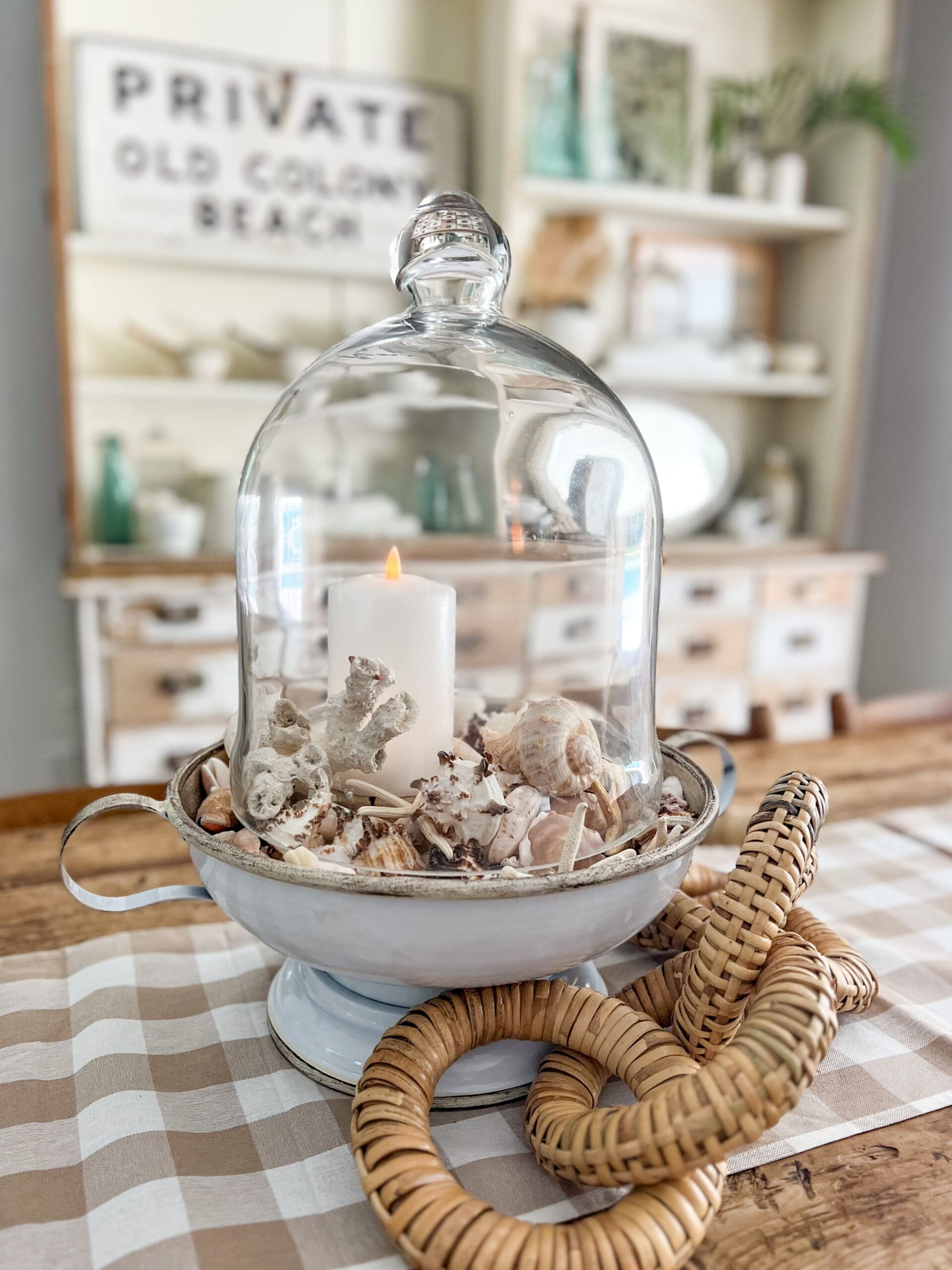 How to Decorate a Glass Cloche for Summer