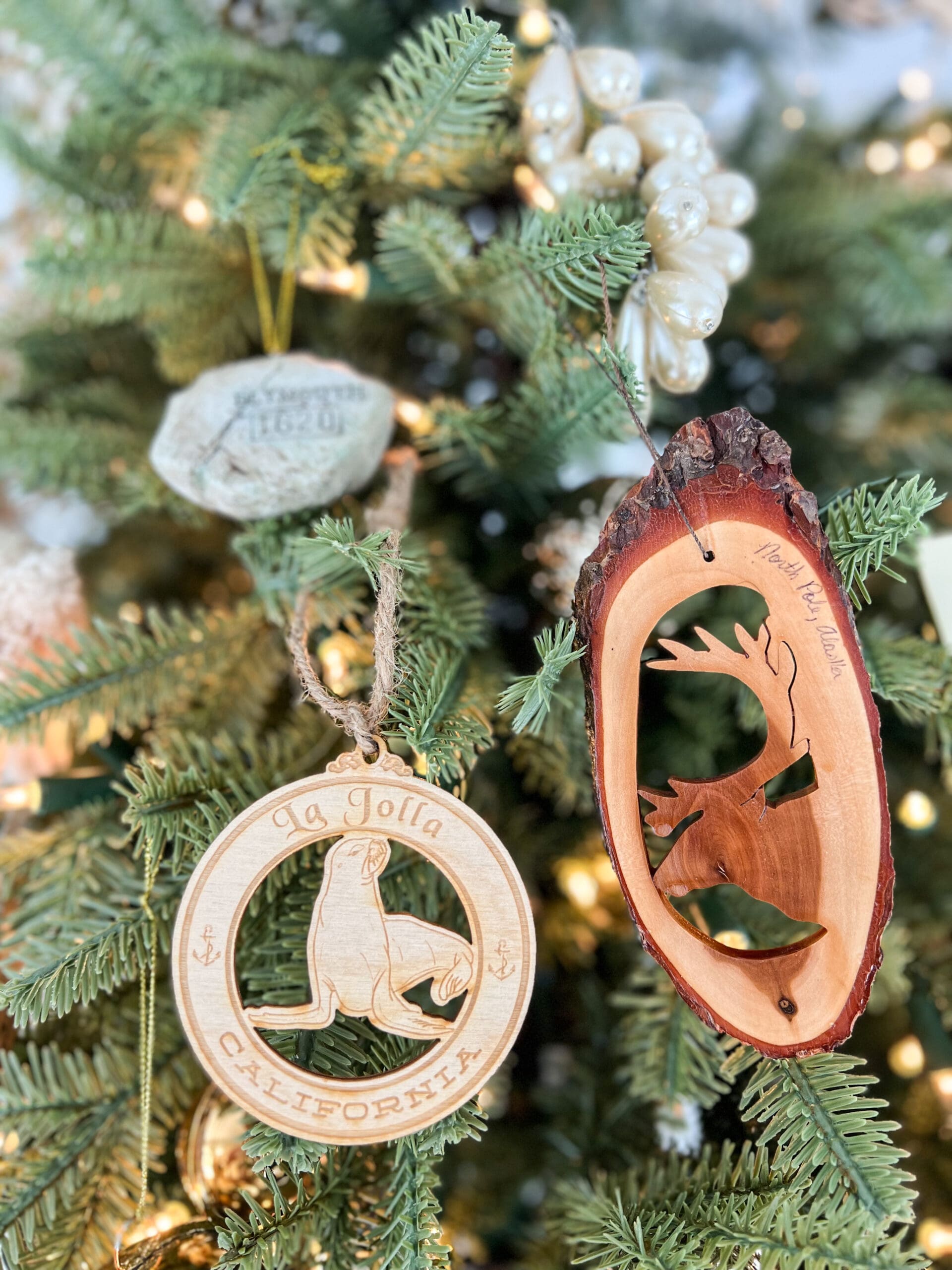two unique memento ornaments