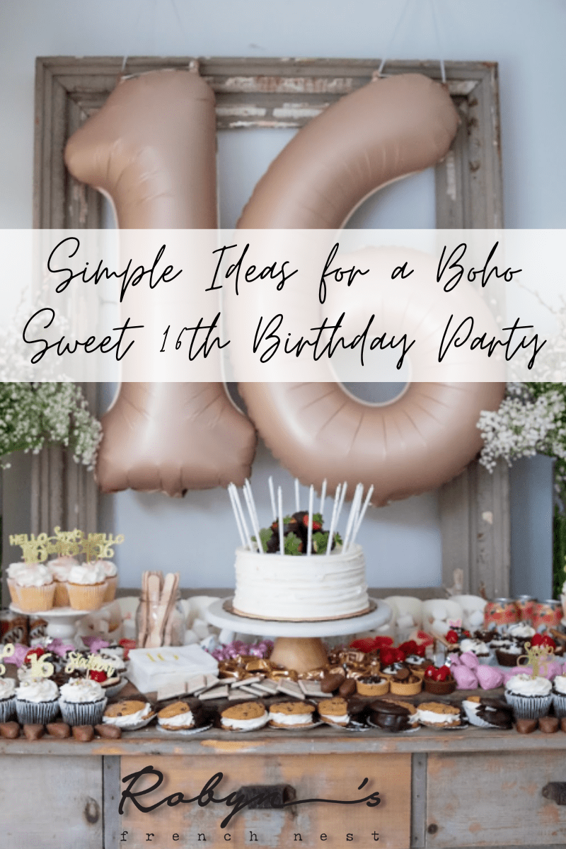 Simple Ideas for a Boho Sweet 16th Birthday Party